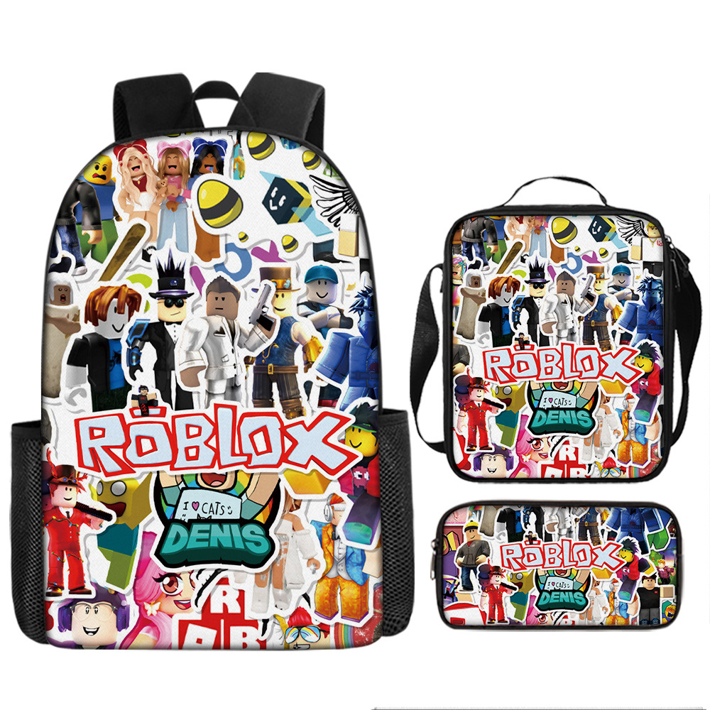 Roblox Backpack For School Bag Bookbag Lunch bag 3pcs Boys Girls Birthday Gift