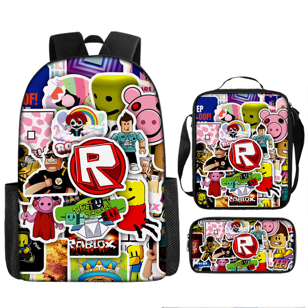 Roblox Backpack For School Bag Bookbag Lunch bag 3pcs Boys Girls Birthday Gift