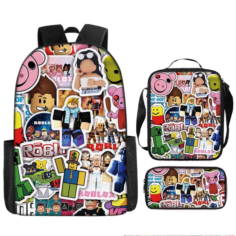 Roblox Backpack For School Bag Bookbag Lunch bag 3pcs Boys Girls Birthday Gift