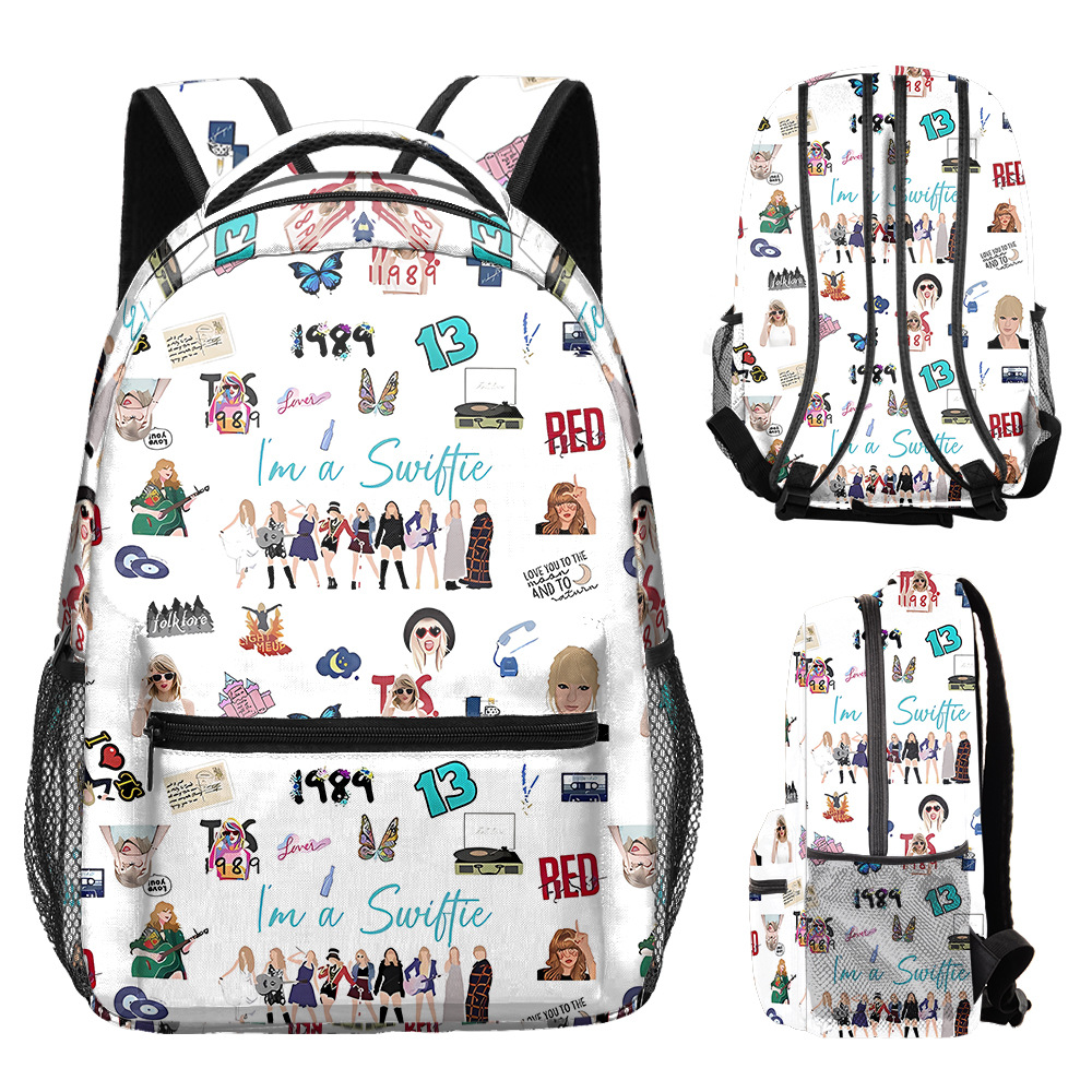 Primary And Secondary School Students Taylor Swift Full Printed Backpack