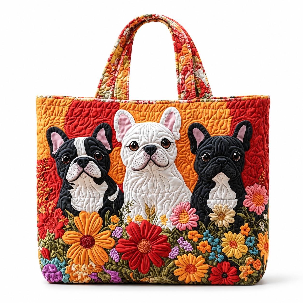 French Bulldog Quilted Tote Bag
