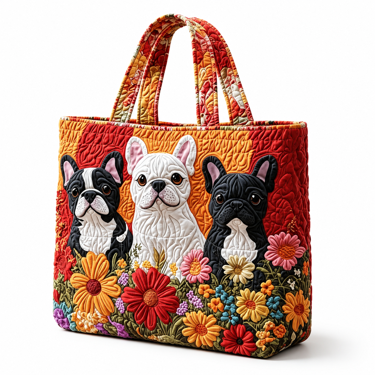 French Bulldog Quilted Tote Bag