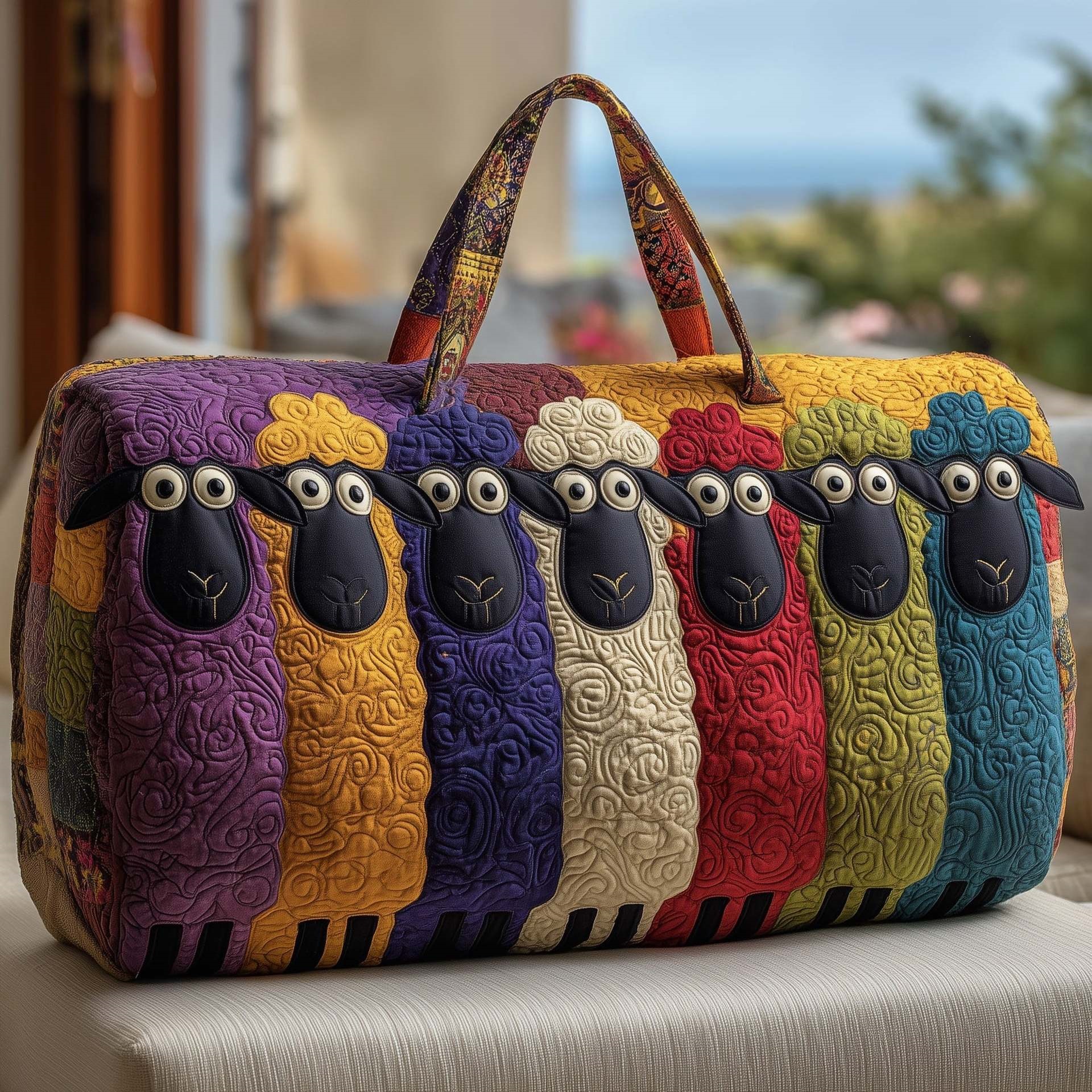 Sheep Serenity Quilted Duffle Bag Vintage Bags Gifts For Father’s Day From Wife