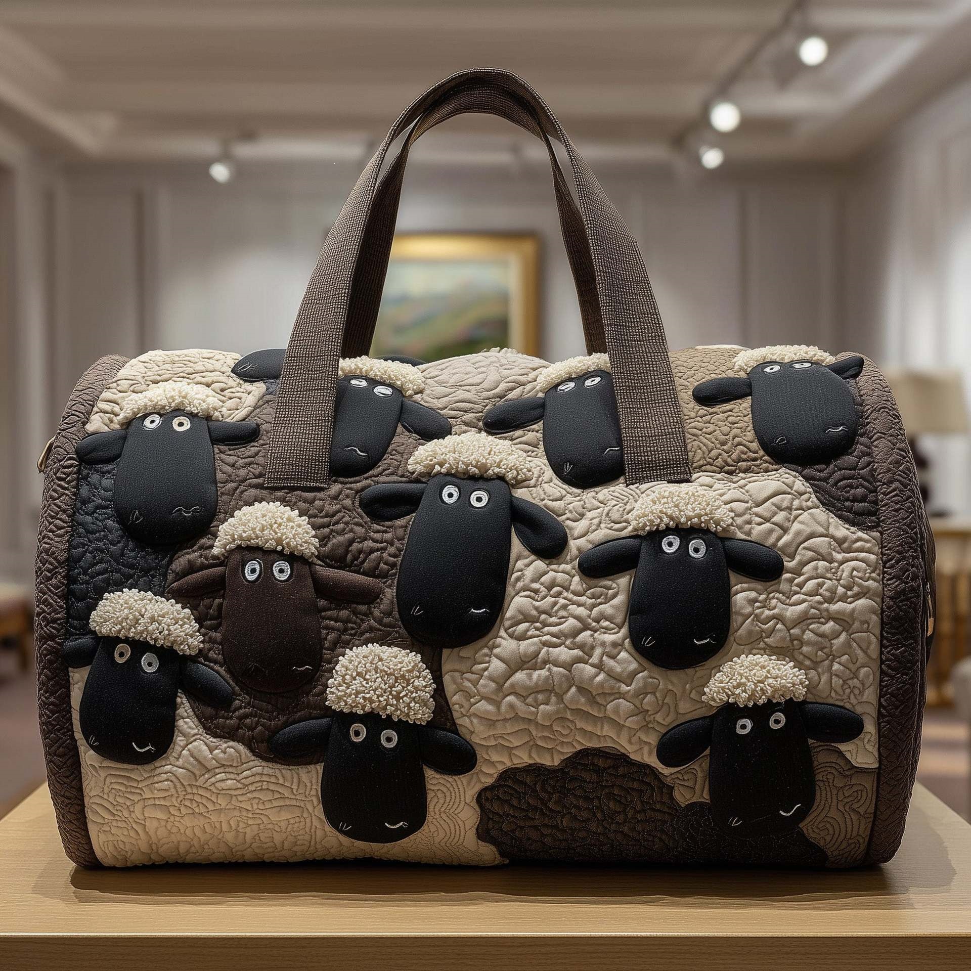 Sheep Haven Quilted Duffle Bag Back To School Essential