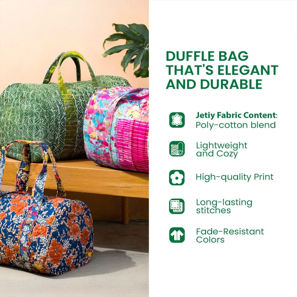 Autumn Cabin Quilted Duffle Bag, Mountain Forest Travel Bag, Winter Peak Weekender, Camping Adventure Gift