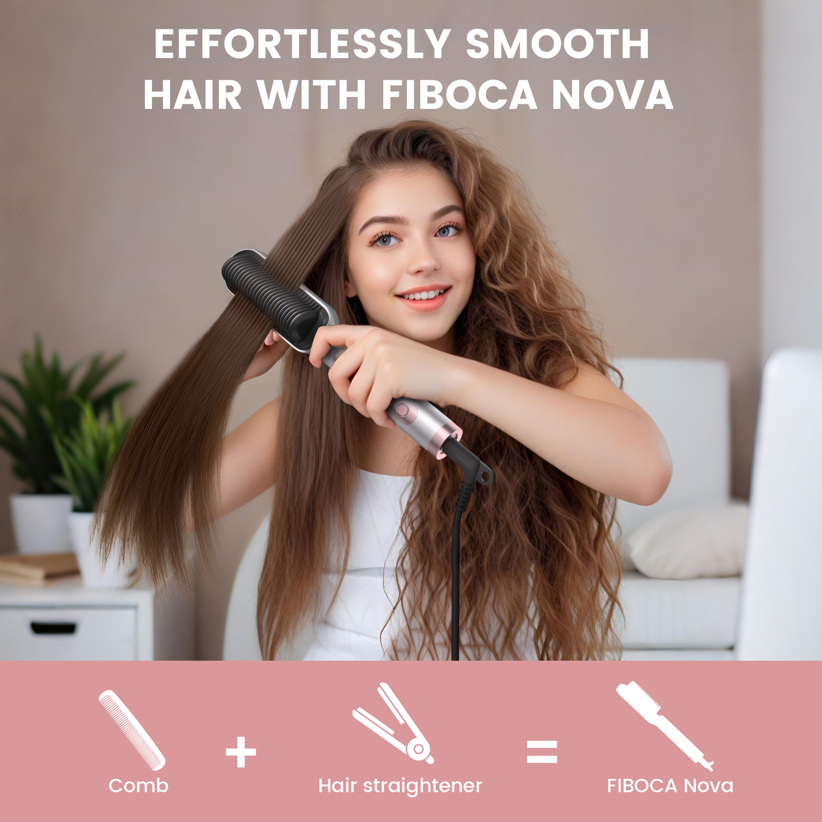 2-in-1 Hair Straightening & Styling Comb