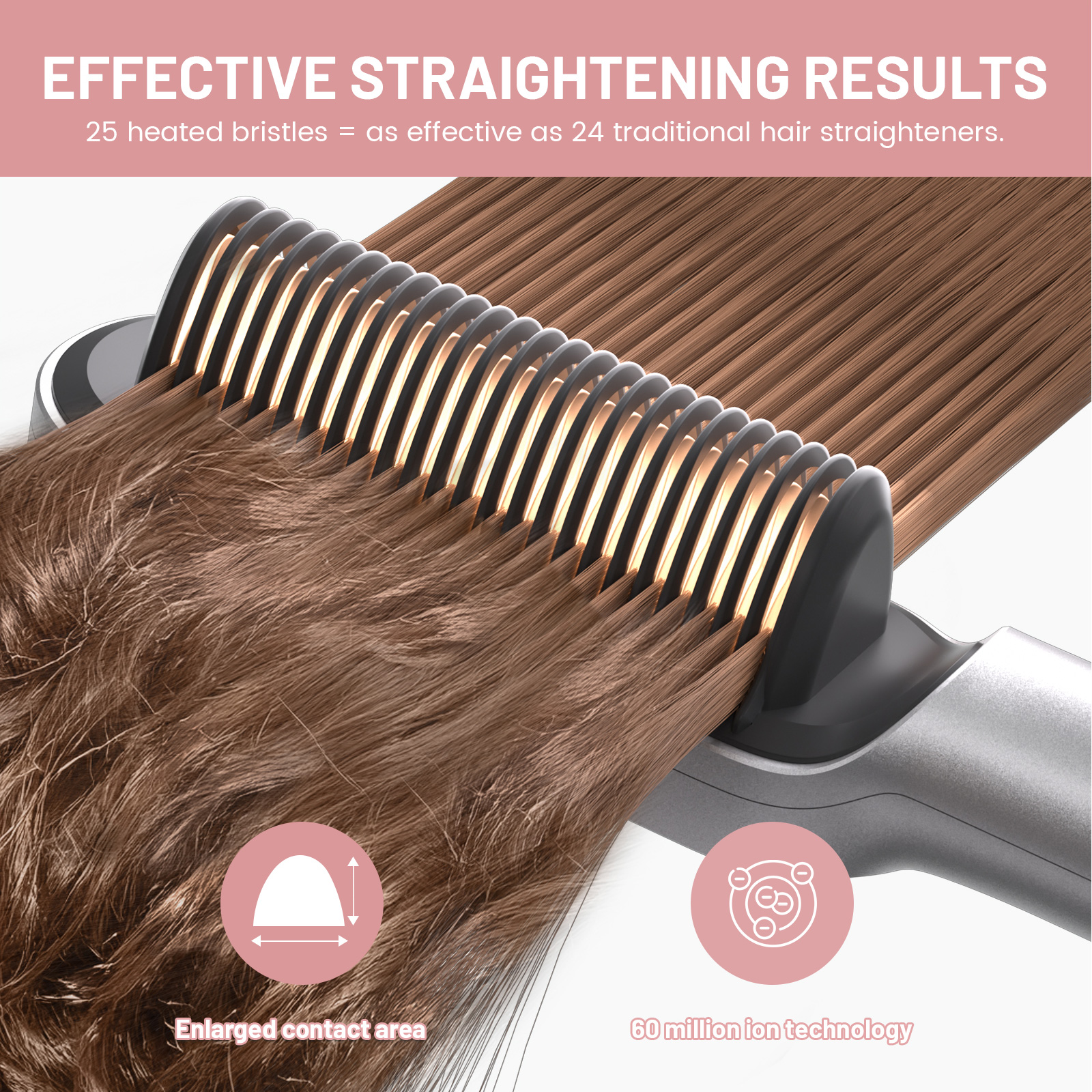 2-in-1 Hair Straightening & Styling Comb