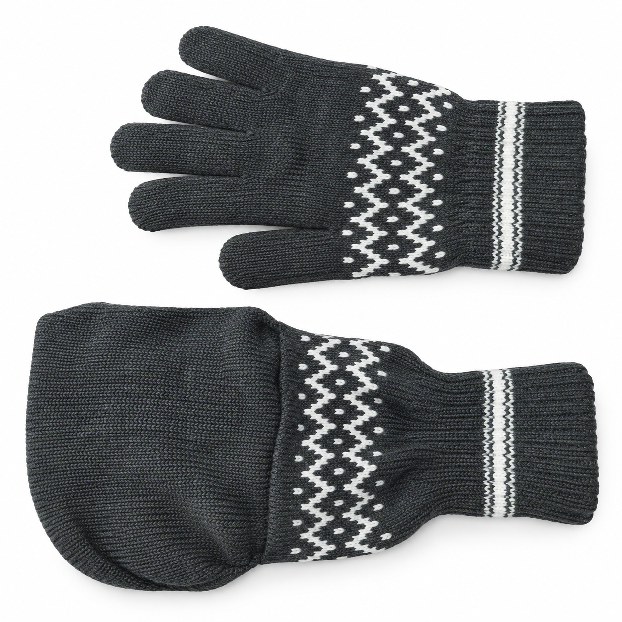 Winter Beer Mitten Gloves – Warm Knitted Drink Holder Gloves for Camping, Parties & Outdoor Activities