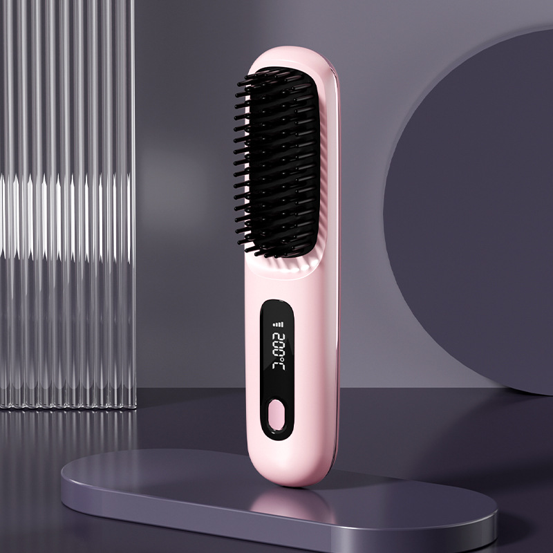 🏆2026 New Year Sale 50% OFF💁‍♀️🔥Hot Sale🎁Wireless Ceramic Heating Hair Straightening Comb