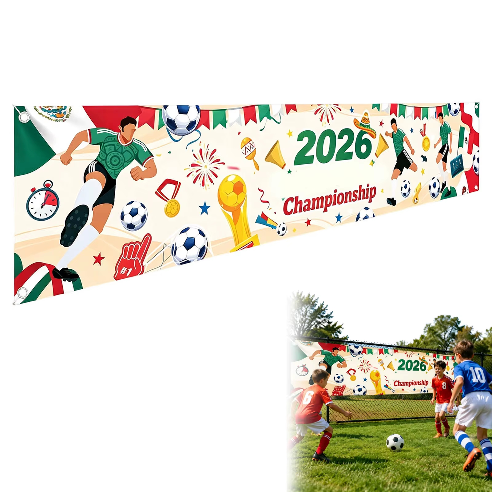 2026 Football-Themed Printed Banner