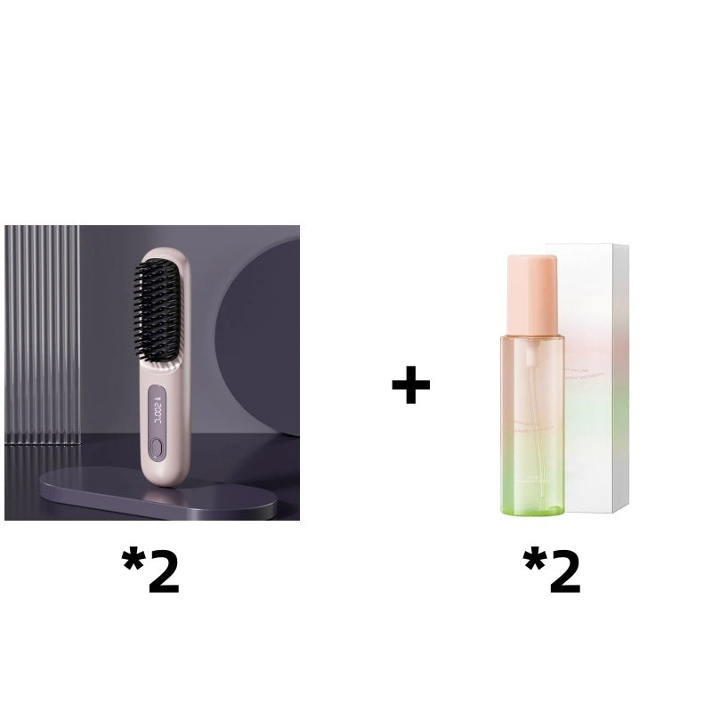 🏆2026 New Year Sale 50% OFF💁‍♀️🔥Hot Sale🎁Wireless Ceramic Heating Hair Straightening Comb