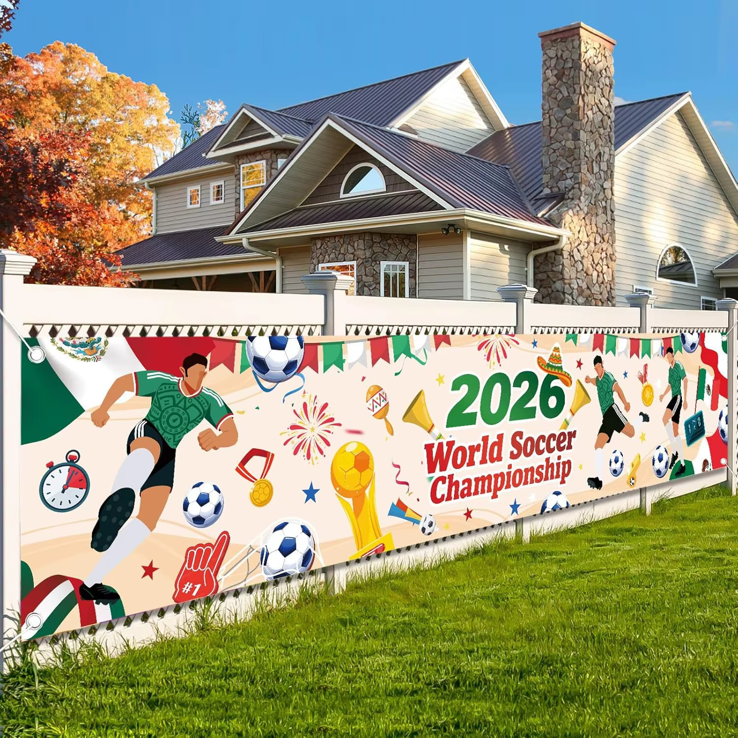 2026 Football-Themed Printed Banner
