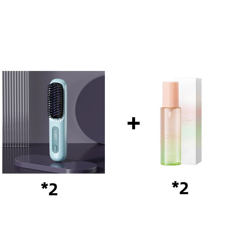 🏆2026 New Year Sale 50% OFF💁‍♀️🔥Hot Sale🎁Wireless Ceramic Heating Hair Straightening Comb