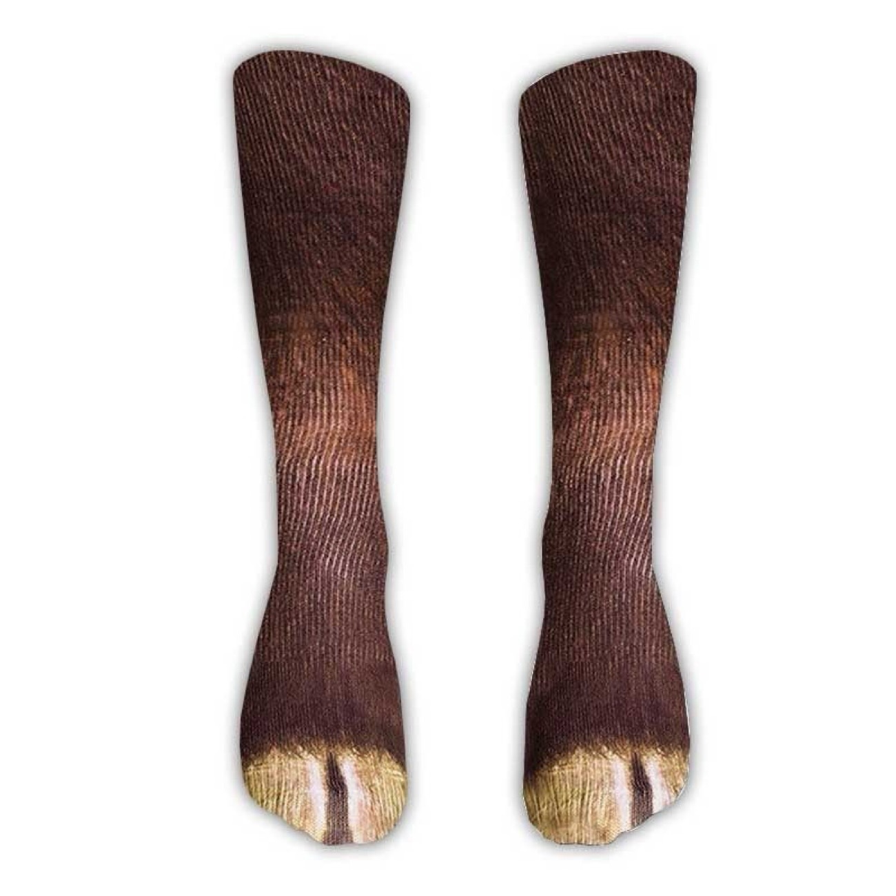 Funny 3D Animal Paw Print Socks – Realistic Cat, Dog & Tiger Novelty Socks