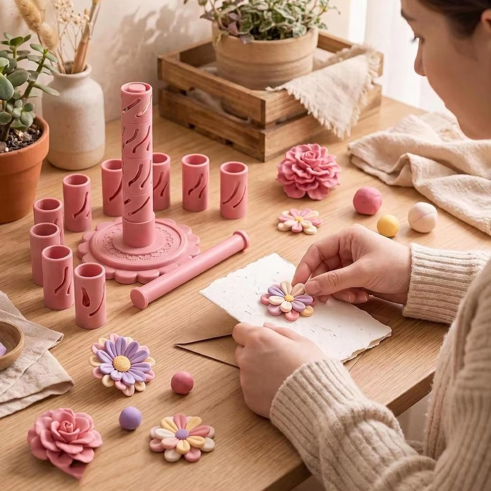 DIY Clay Flower Maker – Modular 3D Bloom Shaping Tool for Polymer & Modeling Clay