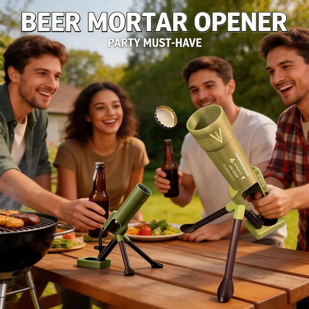 🍺 Mortar Beer Bottle Opener & Cap Launcher