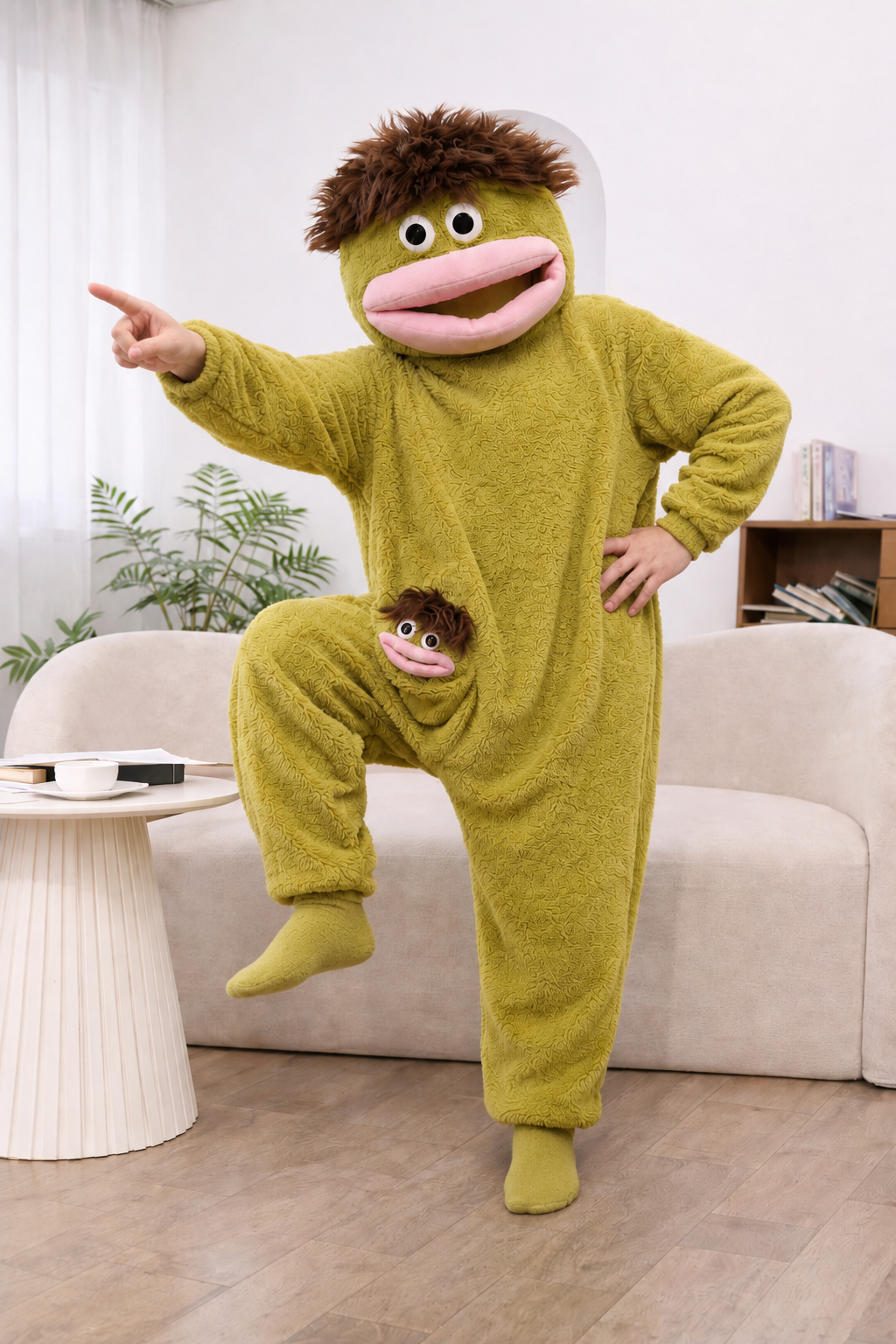 👹 Funny Big Mouth Monster Onesie Pajamas