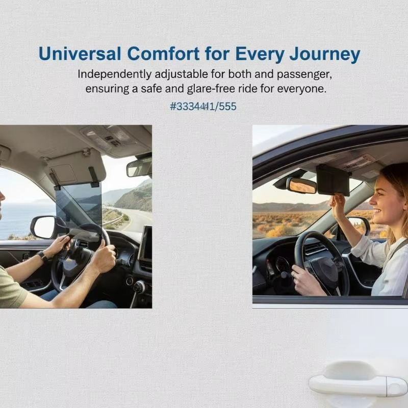Universal Adjustable Car Sun Visor Extender – Anti-Glare Sun Shield
