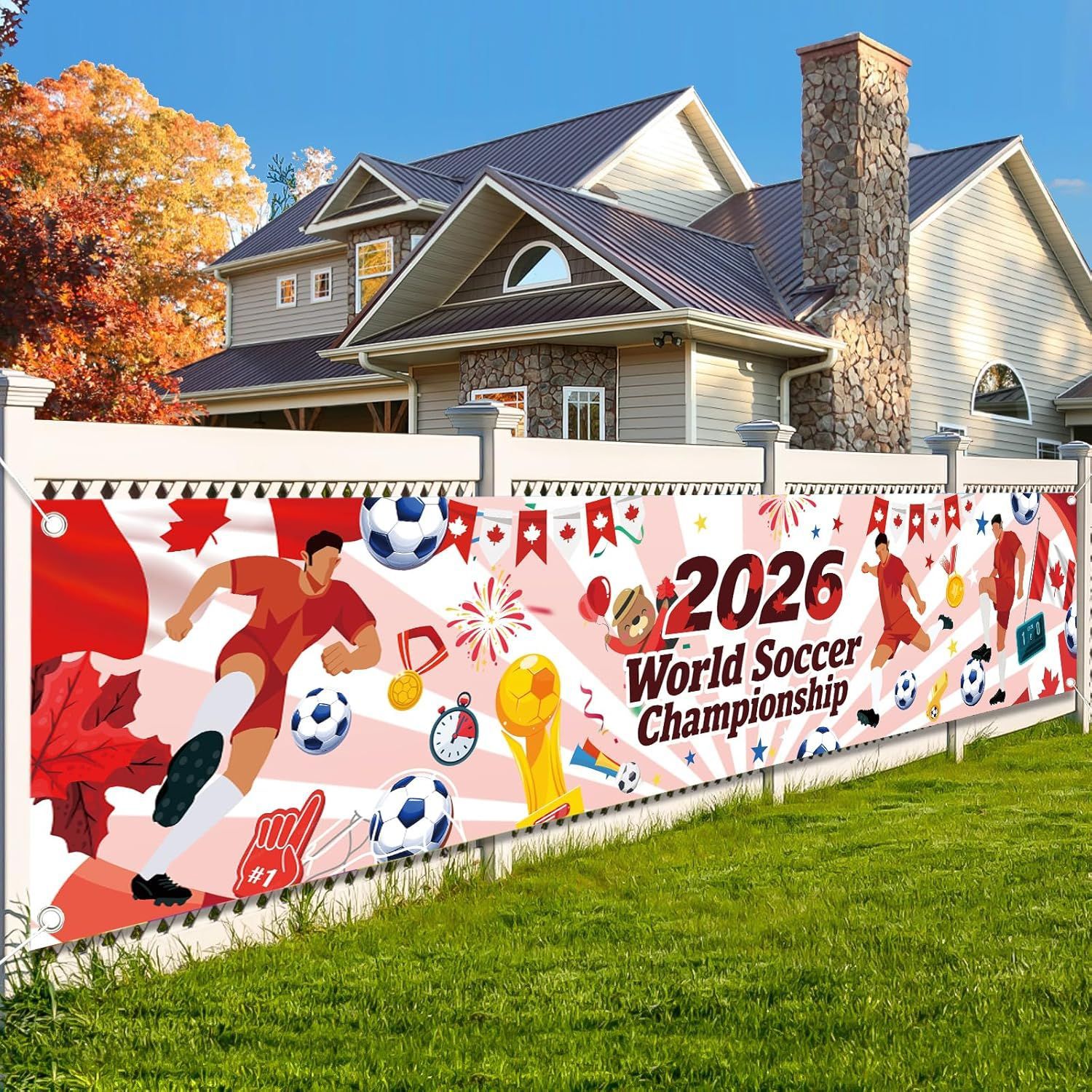 2026 Football-Themed Printed Banner