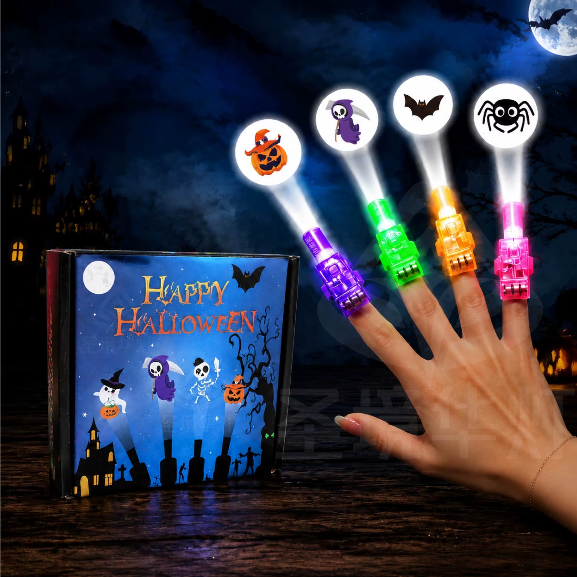 12PCS Halloween LED Finger Lights