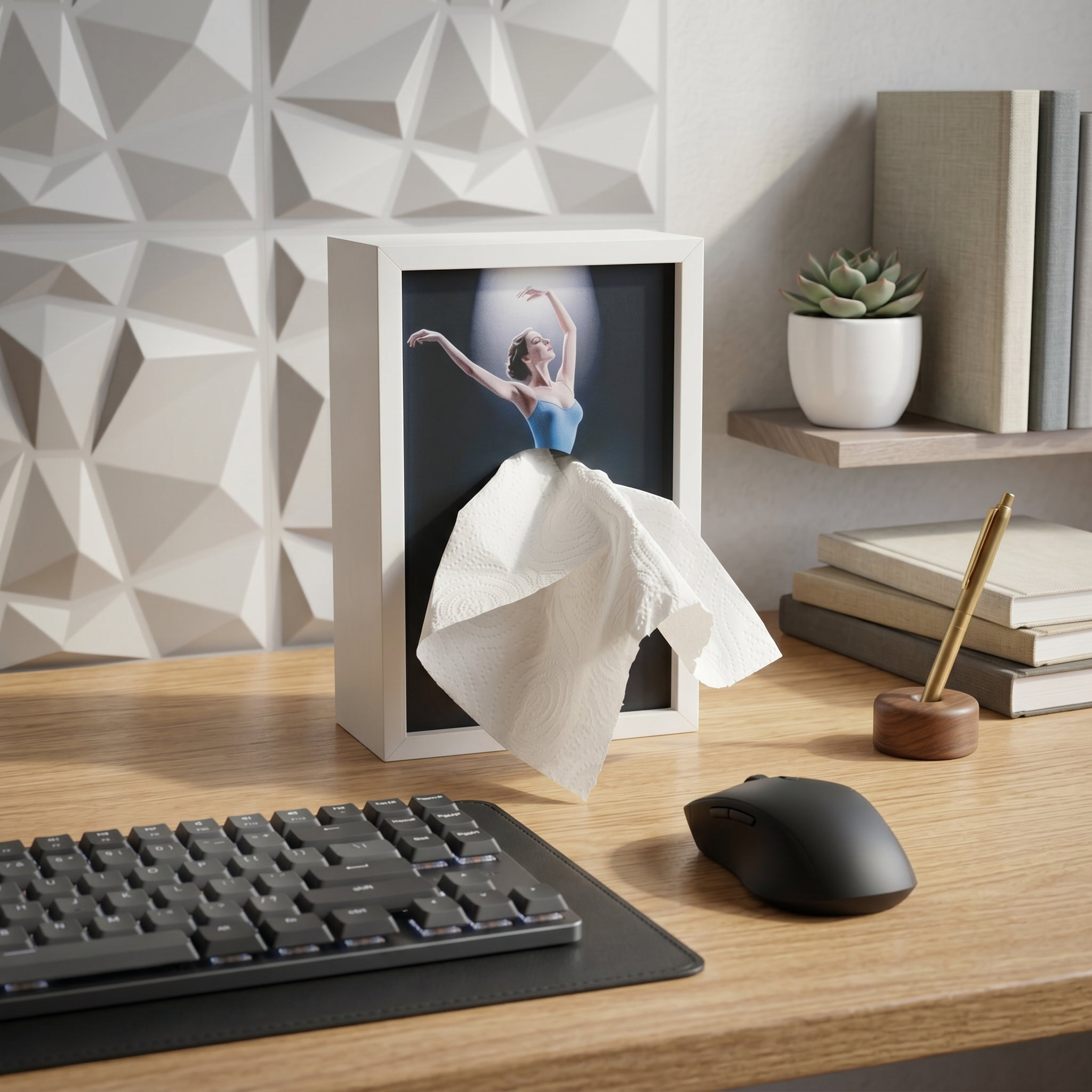 🩰 Ballerina Wooden Tissue Box Holder