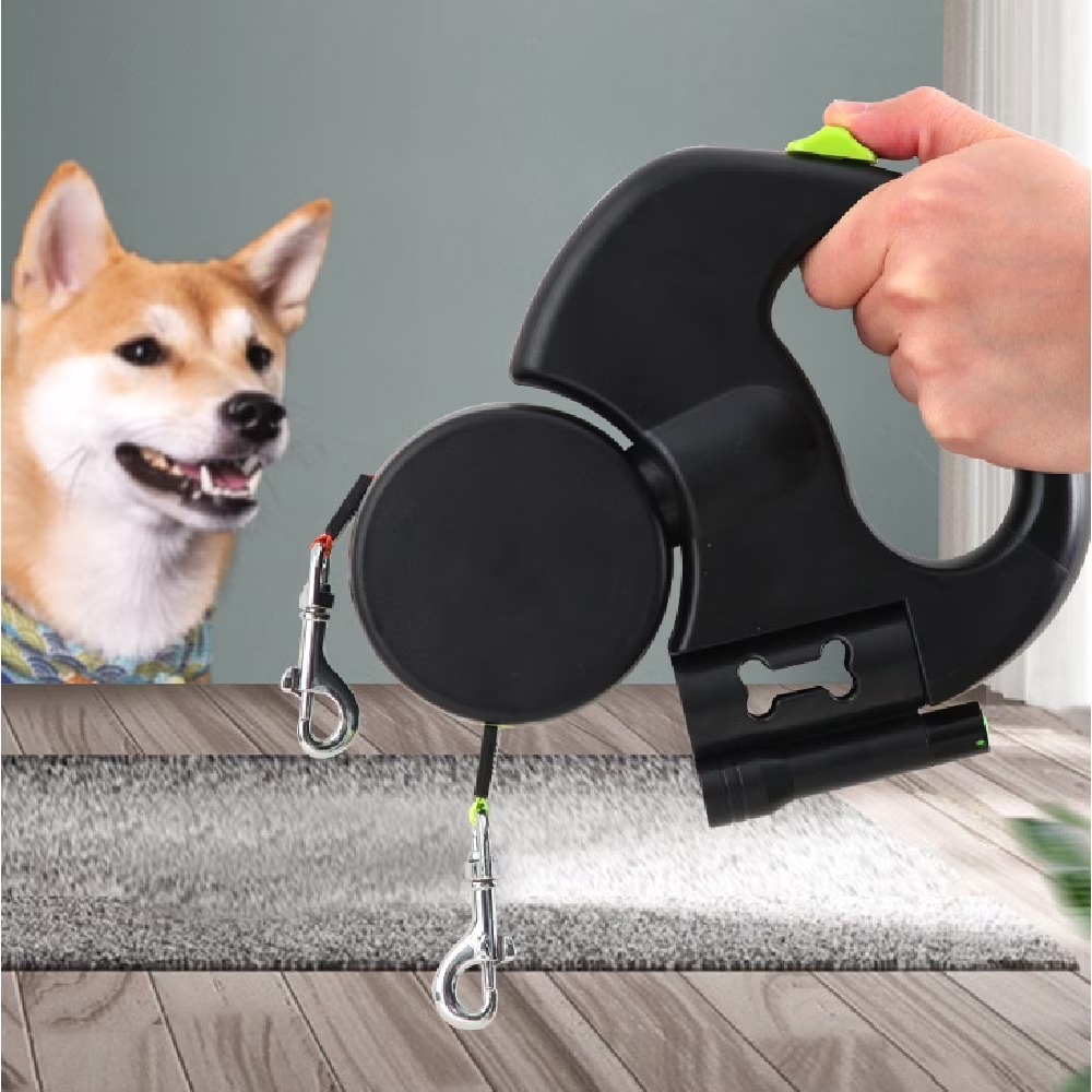 Dual Dog Retractable Leash – 360° Tangle-Free with Separate Controls