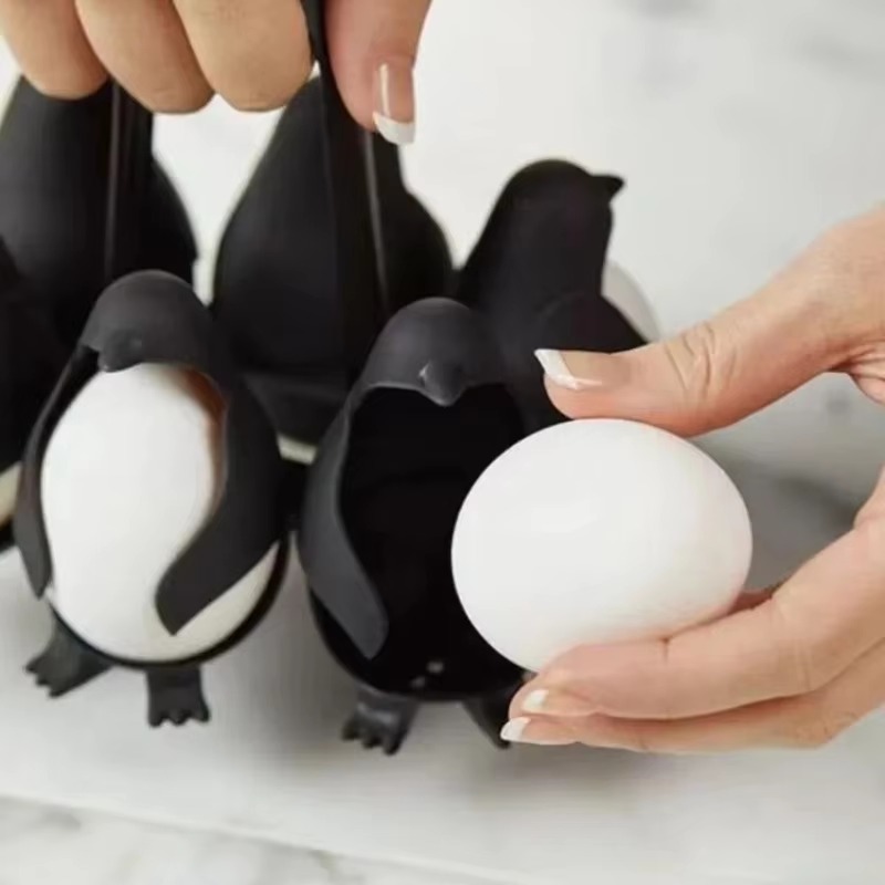 Cute Penguin Egg Boiler & Steamer Rack with Handle