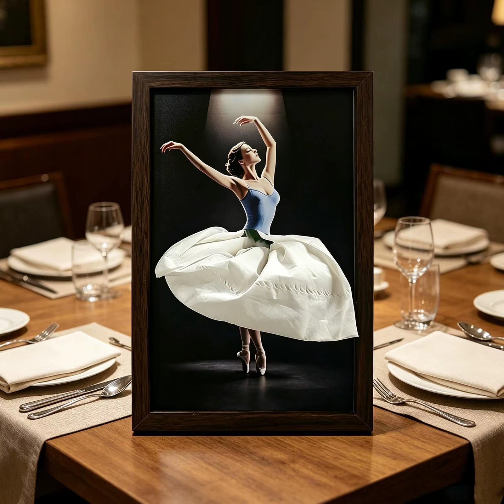 🩰 Ballerina Wooden Tissue Box Holder