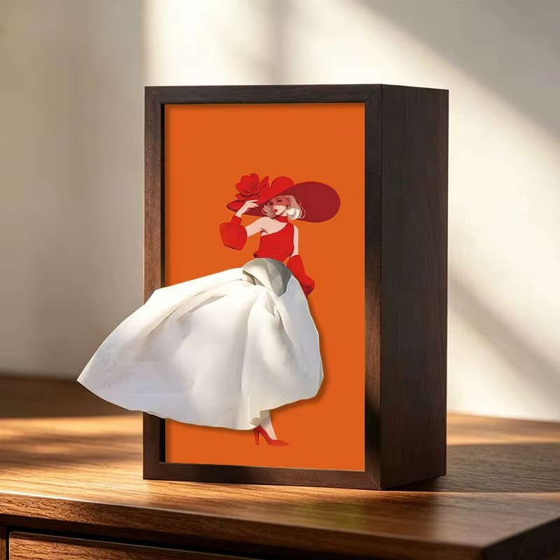🩰 Ballerina Wooden Tissue Box Holder
