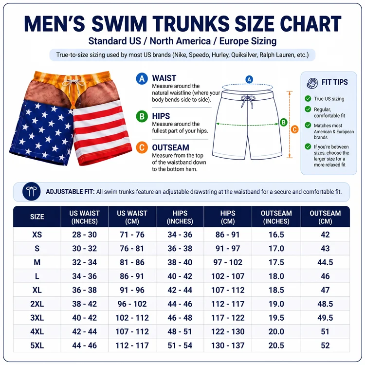 Funny Patriotic Men’s Swim Trunks