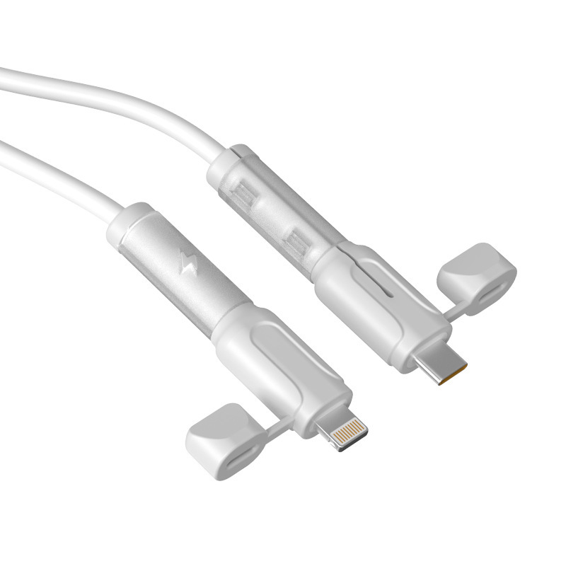 Soft Silicone Charging Cable Protector – Anti-Break Cable Sleeve with Dust Cap