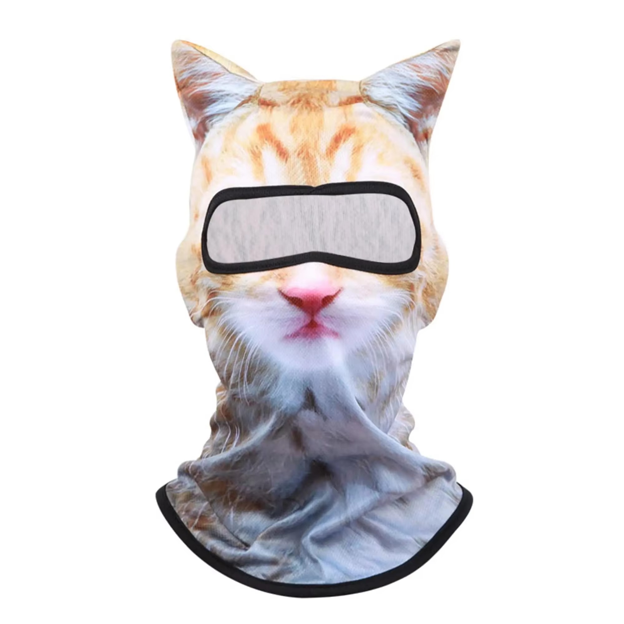 3D Cat Face Balaclava – Full Face Ski & Motorcycle Hood