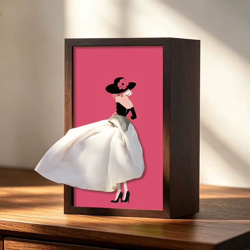 🩰 Ballerina Wooden Tissue Box Holder