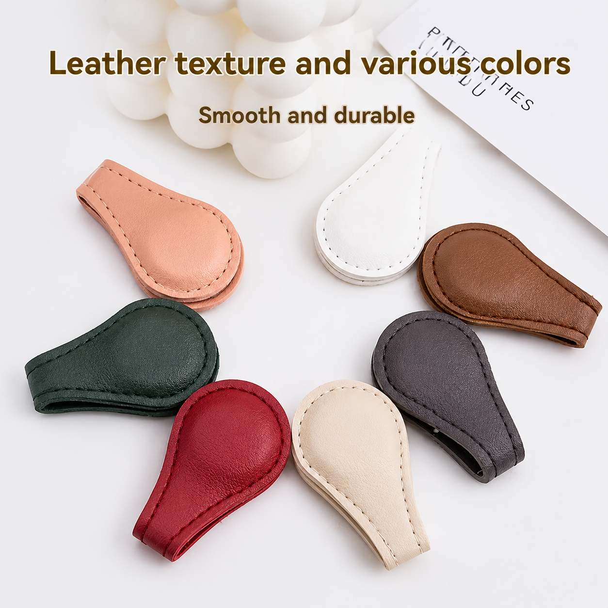 Premium Magnetic PU Leather Clothing Clips