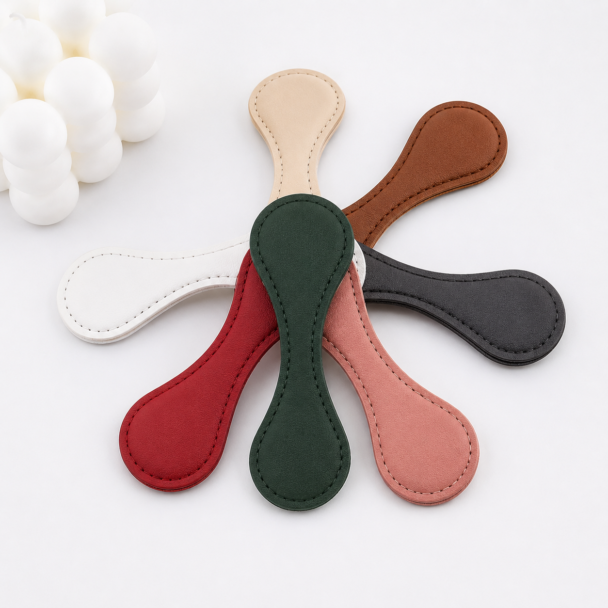 Premium Magnetic PU Leather Clothing Clips