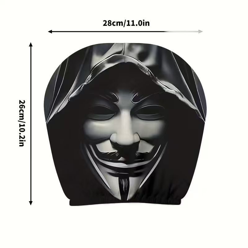 Funny Horror Face Headrest Covers (2PCS)