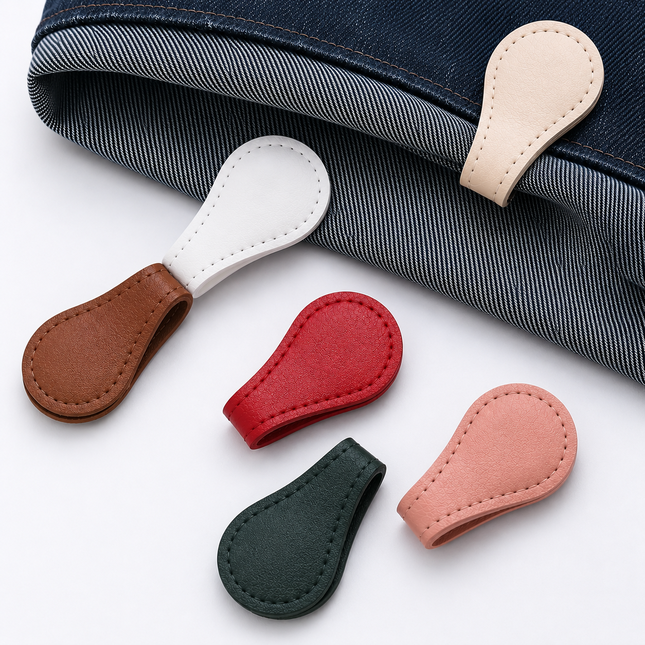 Premium Magnetic PU Leather Clothing Clips