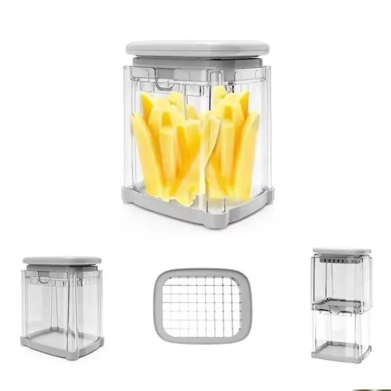 4-in-1 French Fry Cutter & Vegetable Chopper with Interchangeable Blades