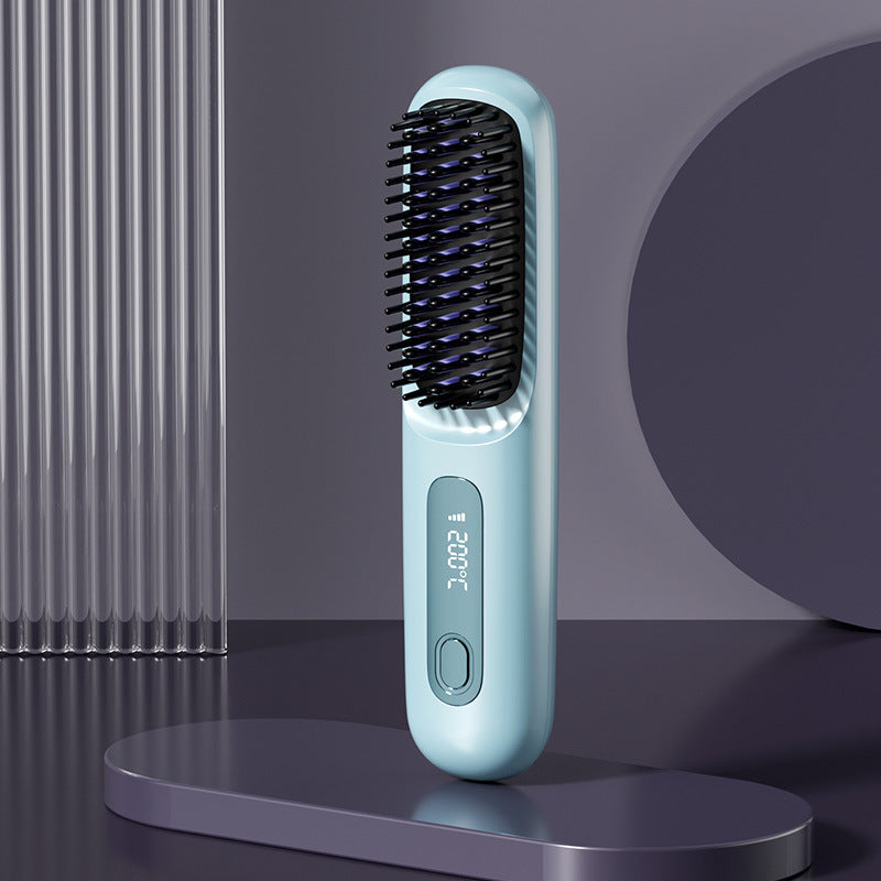 ✨Last Day Special Price £14.98!!💥Wireless Ceramic Heating Hair Straightening Comb💇‍♀️