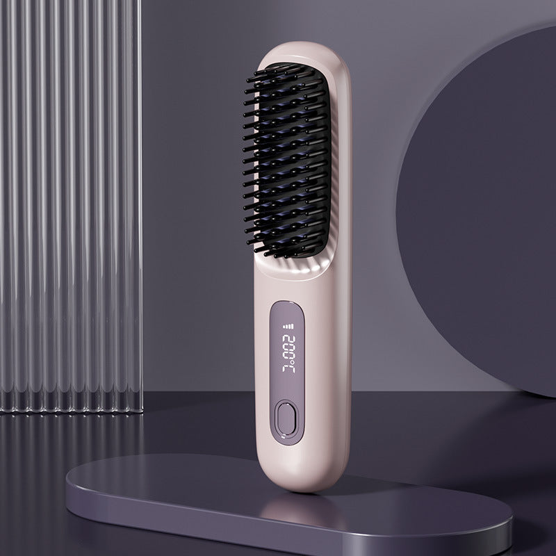 ✨Last Day Special Price £14.98!!💥Wireless Ceramic Heating Hair Straightening Comb💇‍♀️