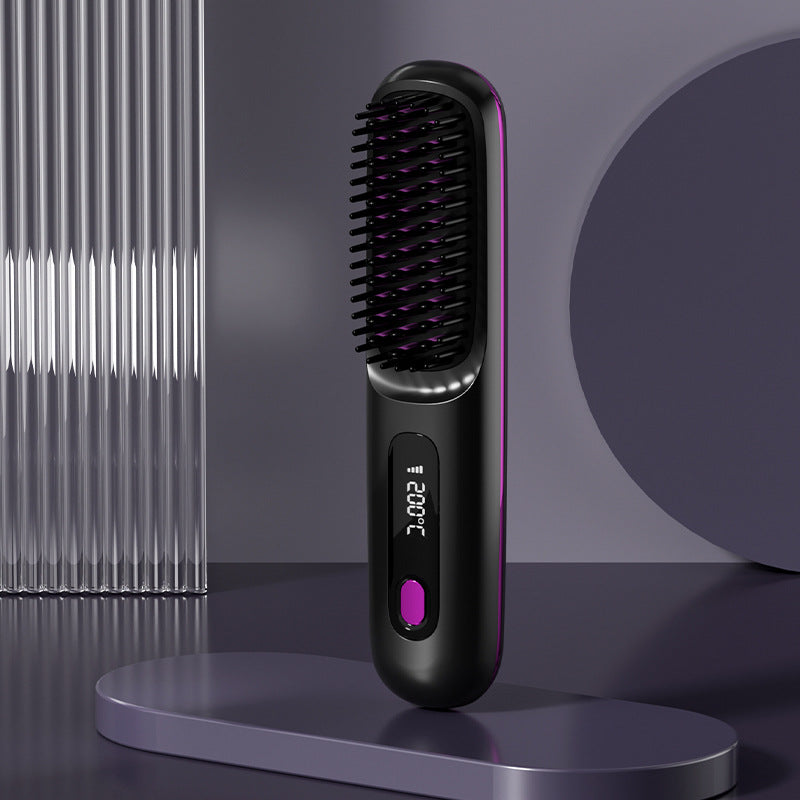 ✨Last Day Special Price £14.98!!💥Wireless Ceramic Heating Hair Straightening Comb💇‍♀️