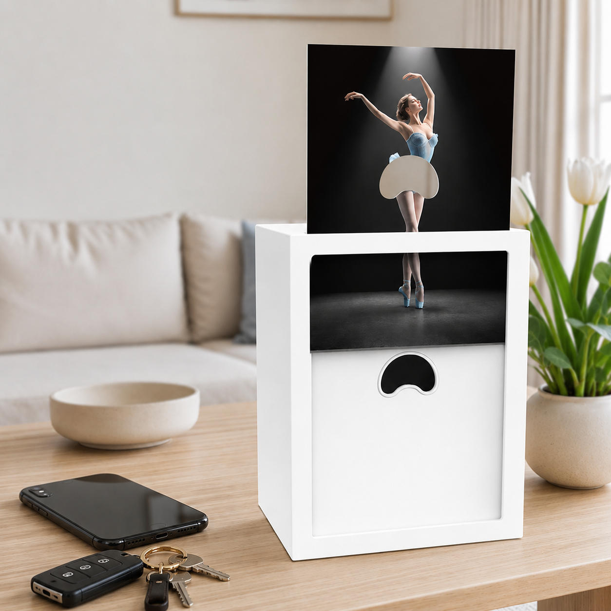 🩰 Ballerina Wooden Tissue Box Holder