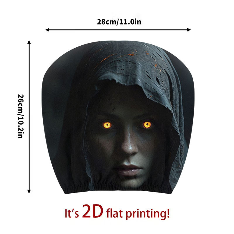 Funny Horror Face Headrest Covers (2PCS)