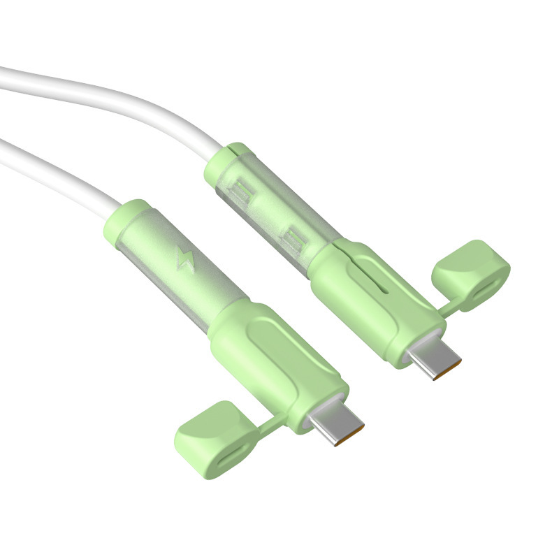 Soft Silicone Charging Cable Protector – Anti-Break Cable Sleeve with Dust Cap