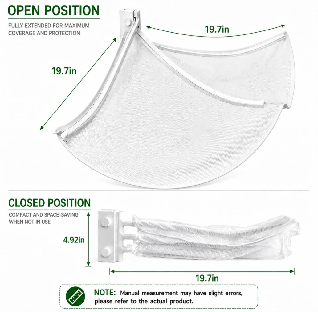 Front Load Washer Laundry Catcher Net – Foldable No-Bend Clothes Catching Mesh Guard