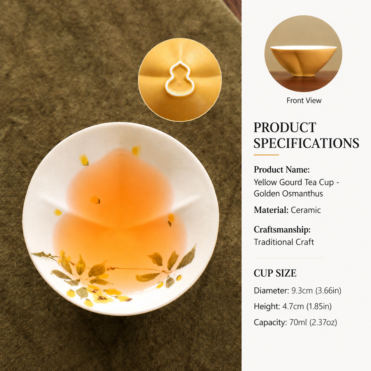 Handcrafted Hidden Surprise Ceramic Teacup