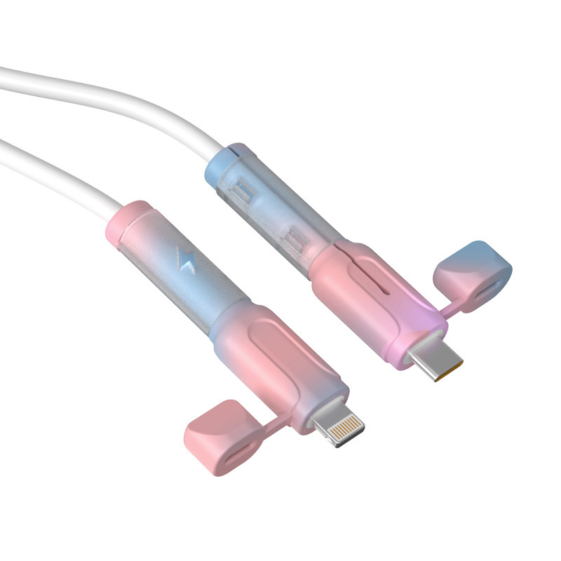 Soft Silicone Charging Cable Protector – Anti-Break Cable Sleeve with Dust Cap