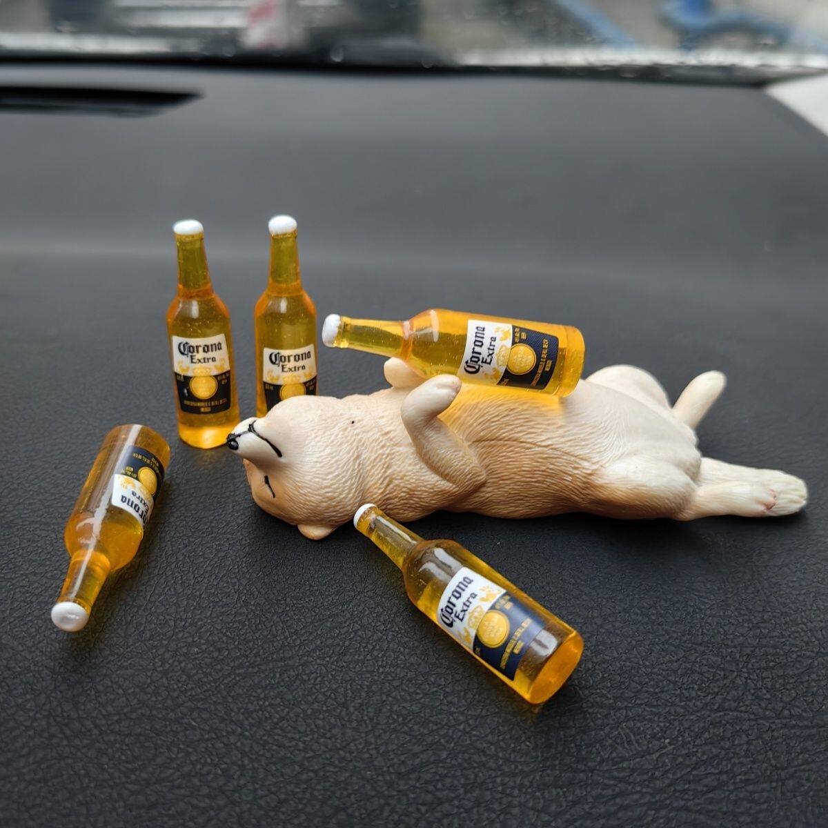 Cute Sleeping Pet Resin Figurines 🐶🐱🍺