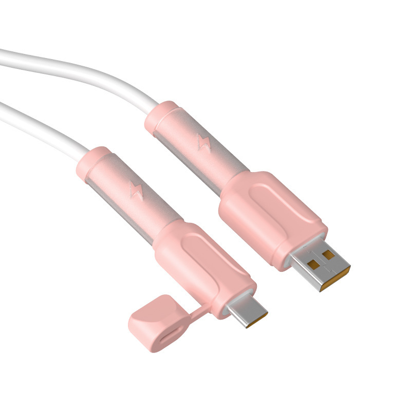 Soft Silicone Charging Cable Protector – Anti-Break Cable Sleeve with Dust Cap