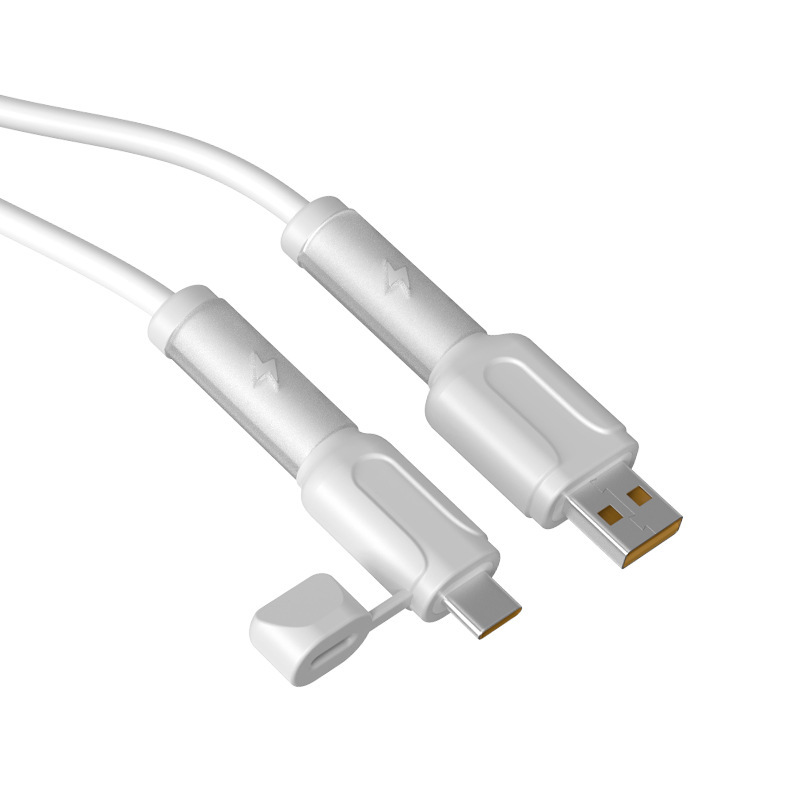 Soft Silicone Charging Cable Protector – Anti-Break Cable Sleeve with Dust Cap